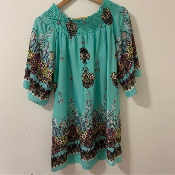 Love Culture Off the Shoulder Dress Style# 03224 M - Picture 4 of 4